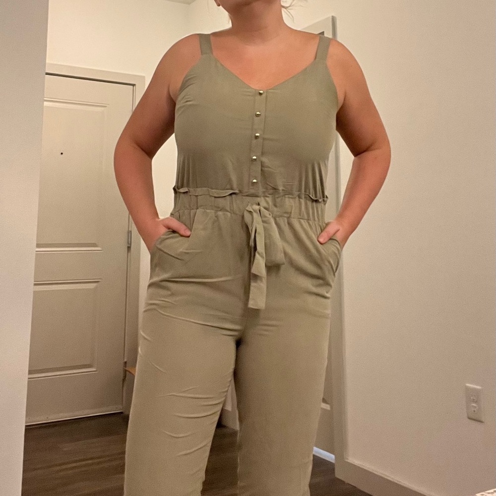 Muted Green Express Jumpsuit